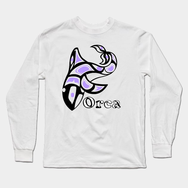 Orca Long Sleeve T-Shirt by KendraHowland.Art.Scroll